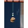 Talla de Madera Mono Lindo Pequeño Colgante para Teléfono Dibujo Animado Lindo Mono del Zodiaco Accesorio Creativo para Bolso Pequeño Regalo
