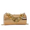 Bolso Cilíndrico de Acrílico 2025 Moda Europea y Americana Charol Brillante Bolso de Hombro Ins para Mujer Bolso de Mano con Cadena Gruesa