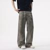 2025 Nuevos Jeans de Otoño para Hombre Sueltos Talla Grande Retro Lavados Juventud Elegantes Rectos Casuales Modernos
