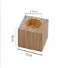 Portavelas de Madera de Color Natural Simple Portavelas Rectangular Moderno para Bodas y Navidad Estilo Pastoral Nórdico