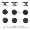 Comercio exterior transfronterizo hebilla larga en forma de I de talle alto hebilla para zapatos con agujeros DIY hebilla inferior hebilla larga para joyería hebilla base PVC negro