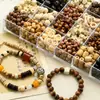 Versátiles Pulseras de Madera Maciza con Cuentas Retro Cuentas Sueltas Pulseras Hechas a Mano DIY Cuentas Espaciadoras Material Accesorios de Joyería