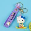 Chaveiro Criativo Vestido Hello Kitty Pingente Gato Fofo Chaveiro para Carro Bolsa