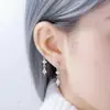 Qingmang Lingyu Hengsen Joyería Nuevo Colgante en Forma de Diamante Pasador Recto Arete de Presión Varilla de Aleación de Titanio Joyería para Perforación de Cartílago