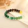 Pulseira feminina estilo ins de moda personalizada pulseira de contas de cristal natural joias de pedra olho de tigre atacado Europa e Estados Unidos transfronteiriço
