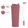 Nuevo Modelo 2026 Taza Térmica de Gran Capacidad 830ml con Asa Conveniente y Popote Desplegable, Taza con Popote de Agujero Grande