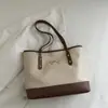 Bolsa de Mão Simples com Laço Europeia e Americana para Mulheres, Grande Capacidade, Nova Coleção Outono 2025, Bolsa Tote Casual de Ombro