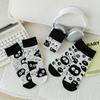 Calcetines sin costuras de primavera y otoño para mujer, calcetines de media caña de dibujos animados, calcetines largos rectos lindos estilo japonés para damas, calcetines de algodón peinado, absorción del sudor y resistentes al olor