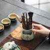 Geyao Cerámica Pintada a Mano Ceremonia del Té Seis Caballeros Kung Fu Juego de Té Accesorios para Té Soporte para Té Pincel de Té Suministros para Té Fabricante de Té