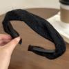 Diadema de Lana Tejida de Otoño e Invierno de Nuevo Sentido de Alta Gama Adorno para la Cabeza para Mujer Diadema Combinable Clip para el Cabello Presionado Lazo para el Cabello Parte Superior Craneal Alta Accesorios para el Cabello