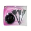 Kit de tingimento de cabelo transfronteiriço com três peças, conjunto de pentes para tingimento de cabelo, tigela de óleo para salão de beleza, ferramentas de cabelo, pincel de tingimento de cabelo, atacado