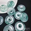 Fondo de Hielo Flor Azul Flotante Hebilla de Seguridad 25 mm Colgante Cuentas Sueltas Joyería de Jade Pendientes DIY Espaciador de Jade Fabricante Venta al por Mayor