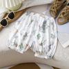 Pantalones cortos de verano para niños, ropa exterior delgada para bebés y niños pequeños, cómodos, transpirables, estampados, pantalones antimosquitos, pantalones bombachos para bebés, niños y niñas.