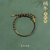 Pulseira de Alta Qualidade Estilo Zongzi 2026 Nova para o Festival do Barco-Dragão, Pulseira de Fio Colorido Estilo Xizang com Pingente de Paz, Corda de Mão Estilo Étnico