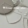 Corea del Sur Dongdaemun Diseño Joyería Fina Plata Esterlina 925 Collar Línea Curva Líquida Estilo Ins Modelo Exquisito