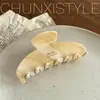 Grampo de Cabelo Cor Morandi Ins Coreano Simples Presilha de Ácido Acético Presilha Tubarão de Cabelo de Toque Avançado Presilha de Temperamento