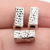 10x5.1x5 mm, Diámetro del Agujero Aproximadamente 2.7 mm, 1 g, Color Plata Antigua, Cuentas Espaciadoras Cuadradas Alargadas Martilladas para Dreadlocks