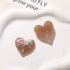 Adorno Adhesivo de Resina con Corazón de Amor Degradado Semitransparente de Lunares de Colores para Pendientes DIY Accesorios para el Cabello Accesorios para Crocs