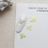Decoración de parche de mariposa de cobre exquisita para arte de uñas, parche hueco retro, oro rosa, oro blanco K, material tridimensional para DIY