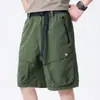 Shorts de Secado Rápido con Bolsillo con Cremallera para Hombre Verano Nuevo Casual al Aire Libre Marca de Tendencia Delgados Ropa de Trabajo Shorts Multibolsillos-861