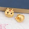 2024 Dragão do Zodíaco Sha Dourado Acessórios Liga Cartoon Cabeça de Dragão Pulseira Corda Pingente Acessórios de Joias diy