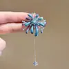 Broche Pingente de Floco de Neve com Gota de Óleo de Fogos de Artifício Estilo Vintage de Hong Kong com um Design Cool e Versátil para Suéteres e Casacos Trench Femininos