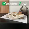 Sandalias de Verano para Mujer sin Cierre, con Tacón Oculto de 7 cm, Punta Abierta, Modelo Nuevo 2026, Tira Única, Caladas, Transpirables
