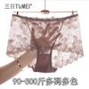 Ropa interior tipo boxer mujer talla grande extra grande 300 kg ropa interior de encaje mujer cintura alta sexy hueco algodón calzones