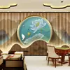 Mural de Loto 8D Centro de Salud tienda de masajes de pies tela de pared de fondo salón de té papel tapiz decoración clásica nueva moderna china papel tapiz