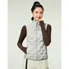 Chaleco de Algodón Ligero Ajustado con Retazos Otoño/Invierno 2026 para Mujer Talla Grande Cuello Alto Corto sin Mangas Adelgazante para Viajar