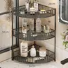 Prateleira de Banheiro Multicamadas de Canto Sem Perfuração Bancada de Vaso Sanitário Mesa de Dormitório Caixa de Armazenamento para Cosméticos