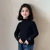 Tutu Elefantinho Roupa Infantil Meninas Camiseta Básica 2026 Outono/Inverno Nova Versátil Slim Fit Manga Longa com Bordas Franzidas