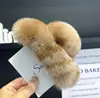 Coreia do Sul Novo Presilha de Cabelo de Pelo de Coelho Real Presilha de Cabelo Grande Retro Feminina Presilha Tubarão Senso de Alta Qualidade Presilha de Pelúcia para Prender o Cabelo de Trás da Cabeça