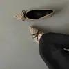 Zapatos de tacón medio con lazo retro de primavera y otoño para ir al trabajo, zapatos de abuela 2026, nuevos, súper populares, de lunares, con plataforma interior, punta fina, zapatos de vestir para mujer