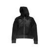 Chamarra corta estilo subcultura, unisex, nueva colección de otoño, cierre grande, sudadera con capucha, cárdigan, top ajustado, estilo visual