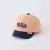 Gorra para Niños Estilo Coreano Primavera y Otoño Unisex Letra PARIS Gorra de Béisbol Linda Casual Versátil