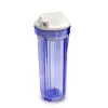 Atacado do Fabricante Purificador de Água Acessórios para Garrafa Filtro de 10 polegadas Tampa de Garrafa com Bico de 2 Pontos Fivela Interna Azul na Frente Garrafa Filtro Transparente de 10 polegadas