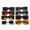 Novo estilo-Óculos de sol quadrados da moda óculos de sol europeus e americanos protetor solar distinto óculos de sol rebite praia homens