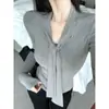 Venta al por mayor transfronteriza de camisetas interiores de manga larga de color liso de diseñador únicas, Camisetas básicas ajustadas distintivas y chic
