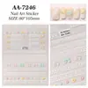 Pegatinas Originales para Uñas de Encaje Blanco 5D Estampadas Estéreo Manicura de Encaje Blanco Pegatinas Joyería Estilo Aa