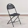 Silla plegable de exhibición para entrenamiento con respaldo redondo, escritorio y silla para estudiante, silla para mesa de comedor en casa, silla con respaldo de plástico, silla de oficina simple