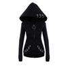 Estación Independiente Europea y Americana Transfronteriza Amazon ebay Europea y Americana Heikepeng Sudadera de Manga Larga Suelta con Capucha y Anillo de Hierro para Mujer