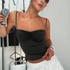 Camisola de Moda Transfronteriza Europea y Americana 2026 Primavera y Verano Nuevo Amazon Top Corto sin Mangas Ajustado para Mujer