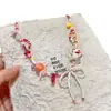Goiaba de Verão ~ Colar de Contas de Goiaba Fresca Estilo Floresta para Mulheres, Corrente de Clavícula Doce e Fofa de Alto Valor de Nicho