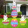 Letreros de Pascua Transfronterizos para Jardín, Letreros de Día de San Valentín para Jardín de Tablero Hueco de PP, Letreros Decorativos para Césped, Tablero de Plástico PP