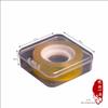 Caja de plástico PP cuadrada translúcida, caja de embalaje pequeña, caja de almacenamiento blanca con tapa, directa de fábrica