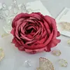 Flores Artificiales de Peonía Rosa con Borde Rizado Cabezas de Flores Decoración de Boda Fondo para Fotografía Accesorios para Cajas de Regalo Cabezas de Flores Artificiales