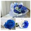 Papel de regalo de fibra floral azul Zhuo, serie azul medianoche, para el día de San Valentín, material para ramo de flores, papel de regalo para flores