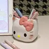 Portalápices Lindo de Dibujo Animado Gatito Papelería para Estudiantes Tocador Tubo de Almacenamiento para Escritorio Adornos de Regalo Decorativos