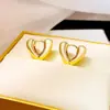 Brincos Ins Criativos Moda Estilo Metal Recortados Estéreo Formato de Coração Pétalas Geométricas Estrela de Cinco Pontas Estilo Simples para Mulheres